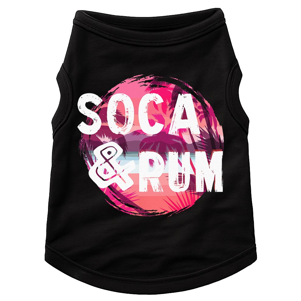 Soca And Rum Music Lover And Drinker Doggie Tank