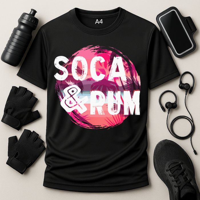 Soca And Rum Music Lover And Drinker Performance Shirt