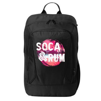 Soca And Rum Music Lover And Drinker City Backpack