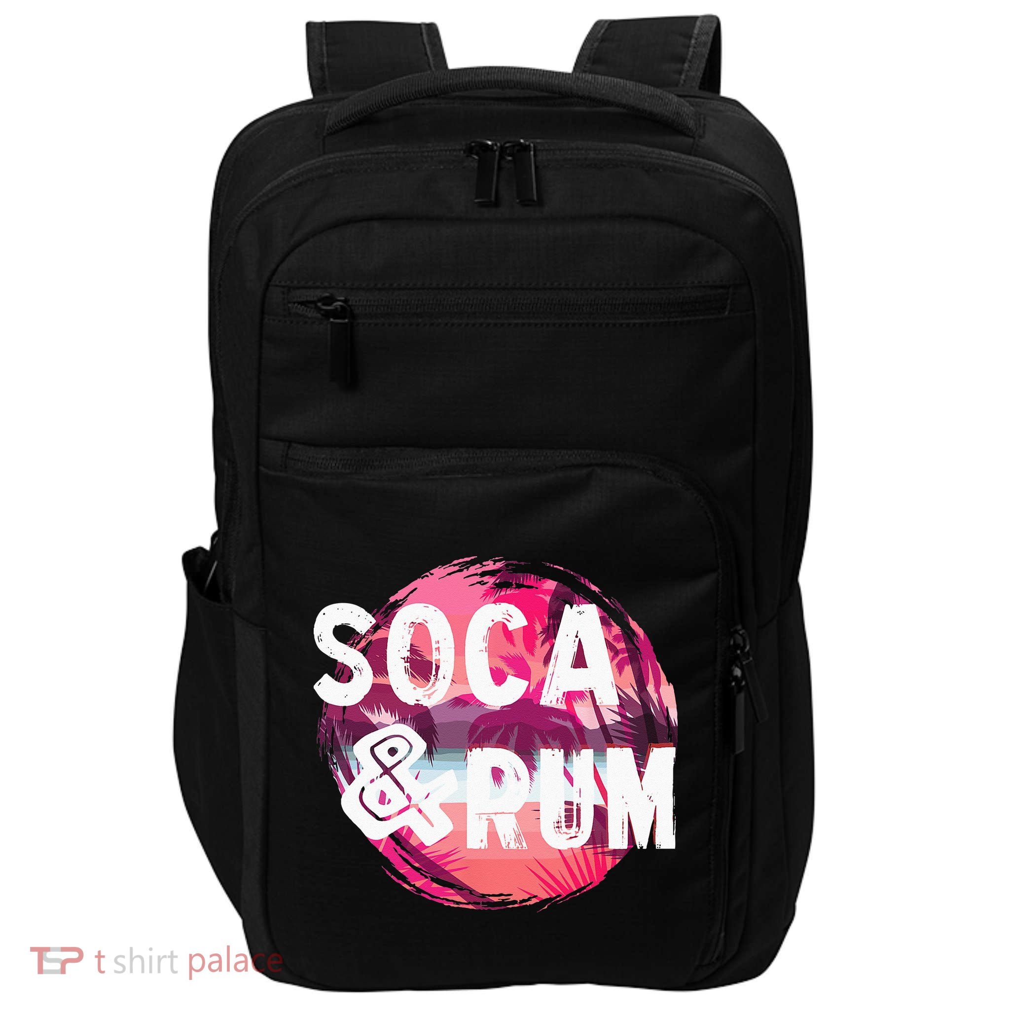 Soca And Rum Music Lover And Drinker Impact Tech Backpack