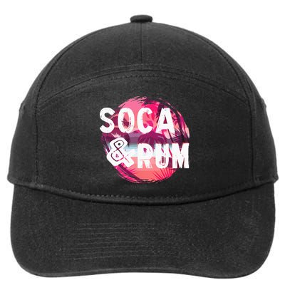 Soca And Rum Music Lover And Drinker 7-Panel Snapback Hat