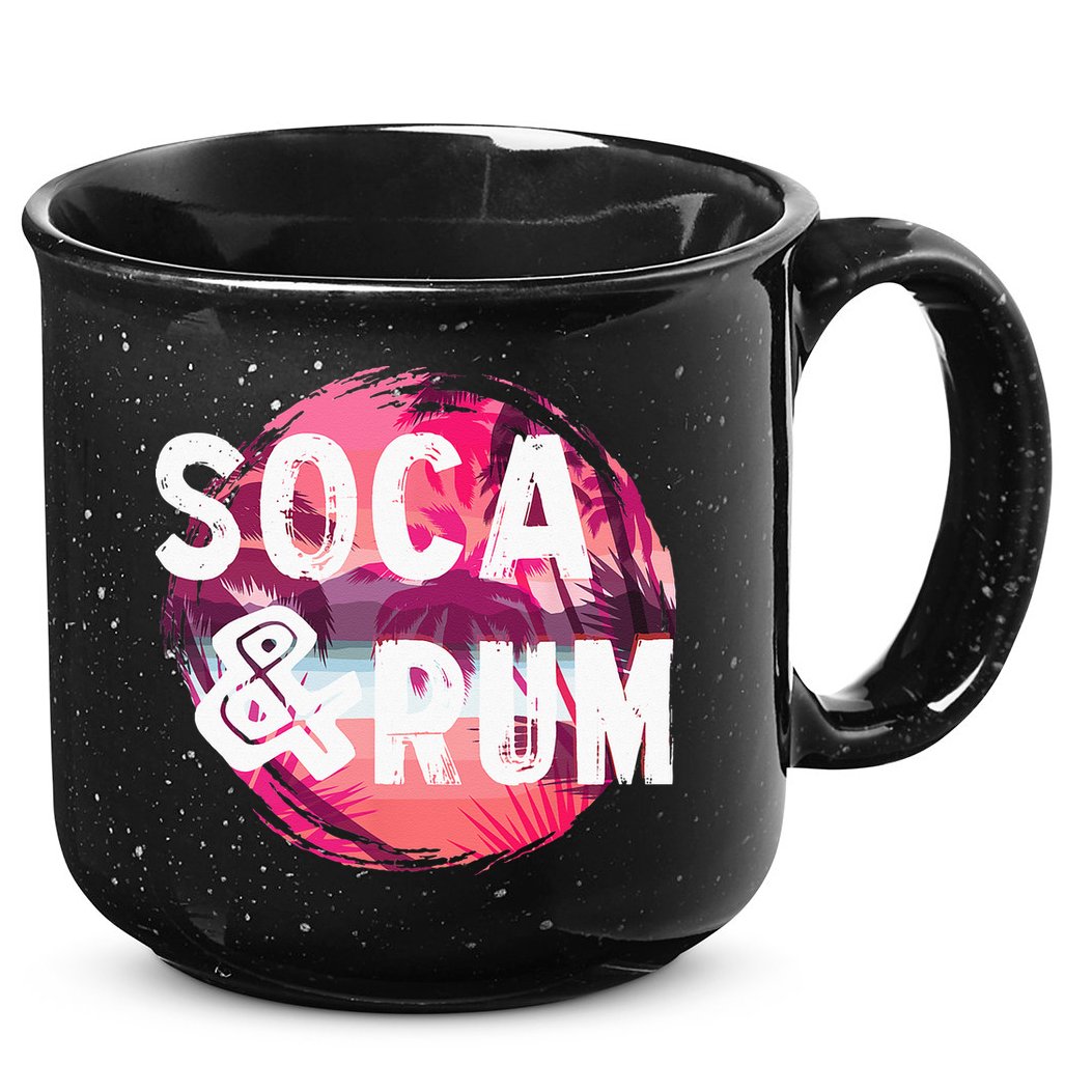 Soca And Rum Music Lover And Drinker 15oz Campfire Ceramic Mug