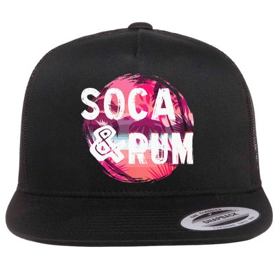 Soca And Rum Music Lover And Drinker Flatbill Hat