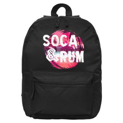 Soca And Rum Music Lover And Drinker 16 in Basic Backpack