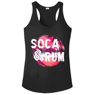 Soca And Rum Music Lover And Drinker Ladies PosiCharge Competitor Racerback Tank