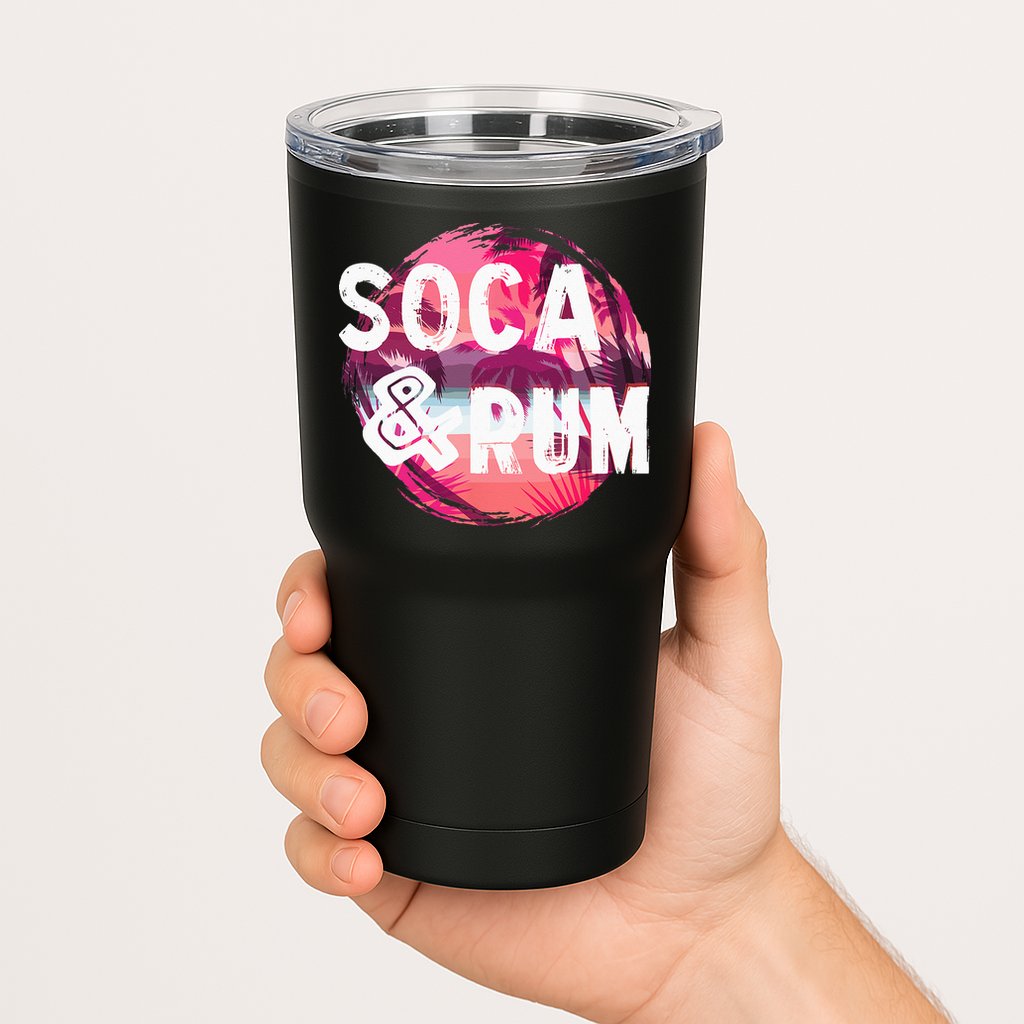 Soca And Rum Music Lover And Drinker Tumbler