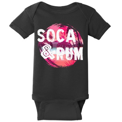Soca And Rum Music Lover And Drinker Baby Bodysuit