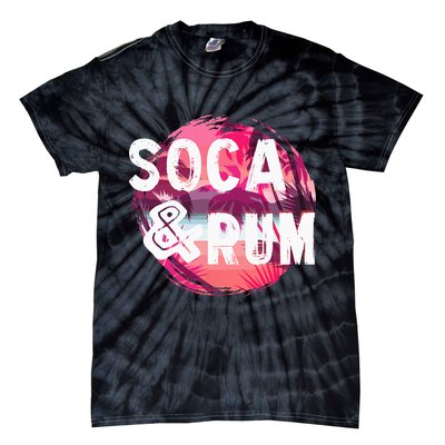 Soca And Rum Music Lover And Drinker Tie-Dye T-Shirt