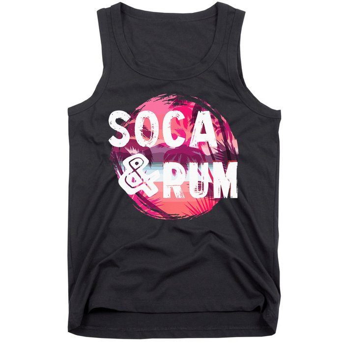 Soca And Rum Music Lover And Drinker Tank Top