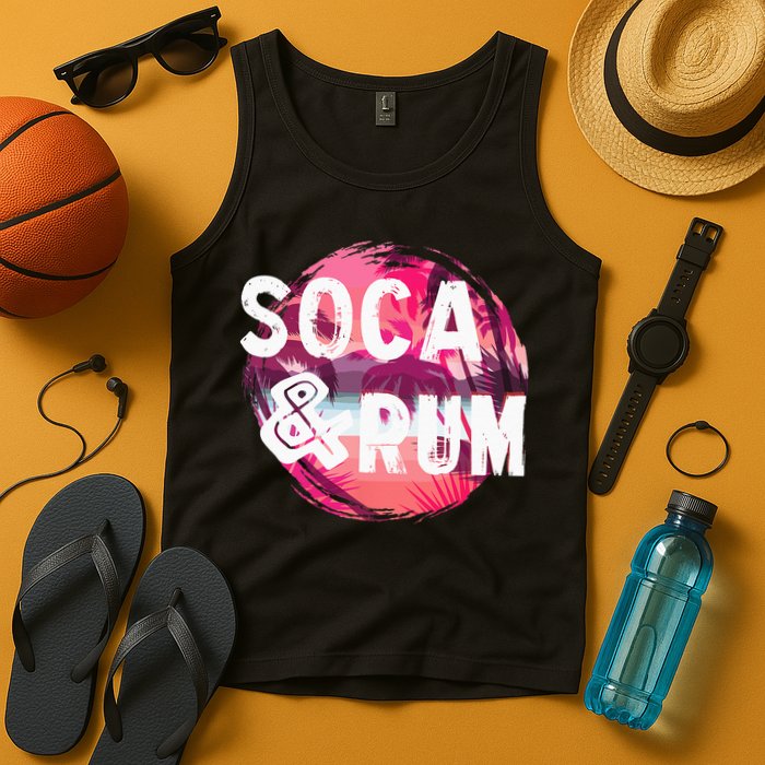 Soca And Rum Music Lover And Drinker Tank Top