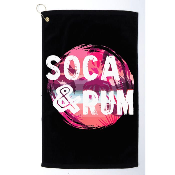 Soca And Rum Music Lover And Drinker Golf Towel