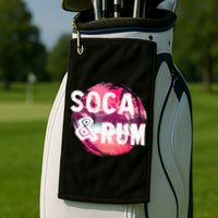 Soca And Rum Music Lover And Drinker Golf Towel