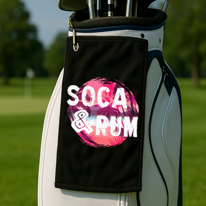Soca And Rum Music Lover And Drinker Golf Towel