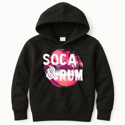 Soca And Rum Music Lover And Drinker Kids Hoodie