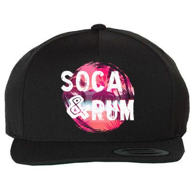 Soca And Rum Music Lover And Drinker Wool Snapback Cap