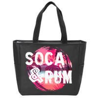 Soca And Rum Music Lover And Drinker Zip Tote Bag