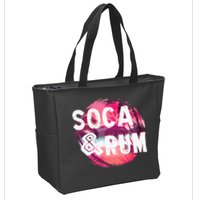 Soca And Rum Music Lover And Drinker Zip Tote Bag
