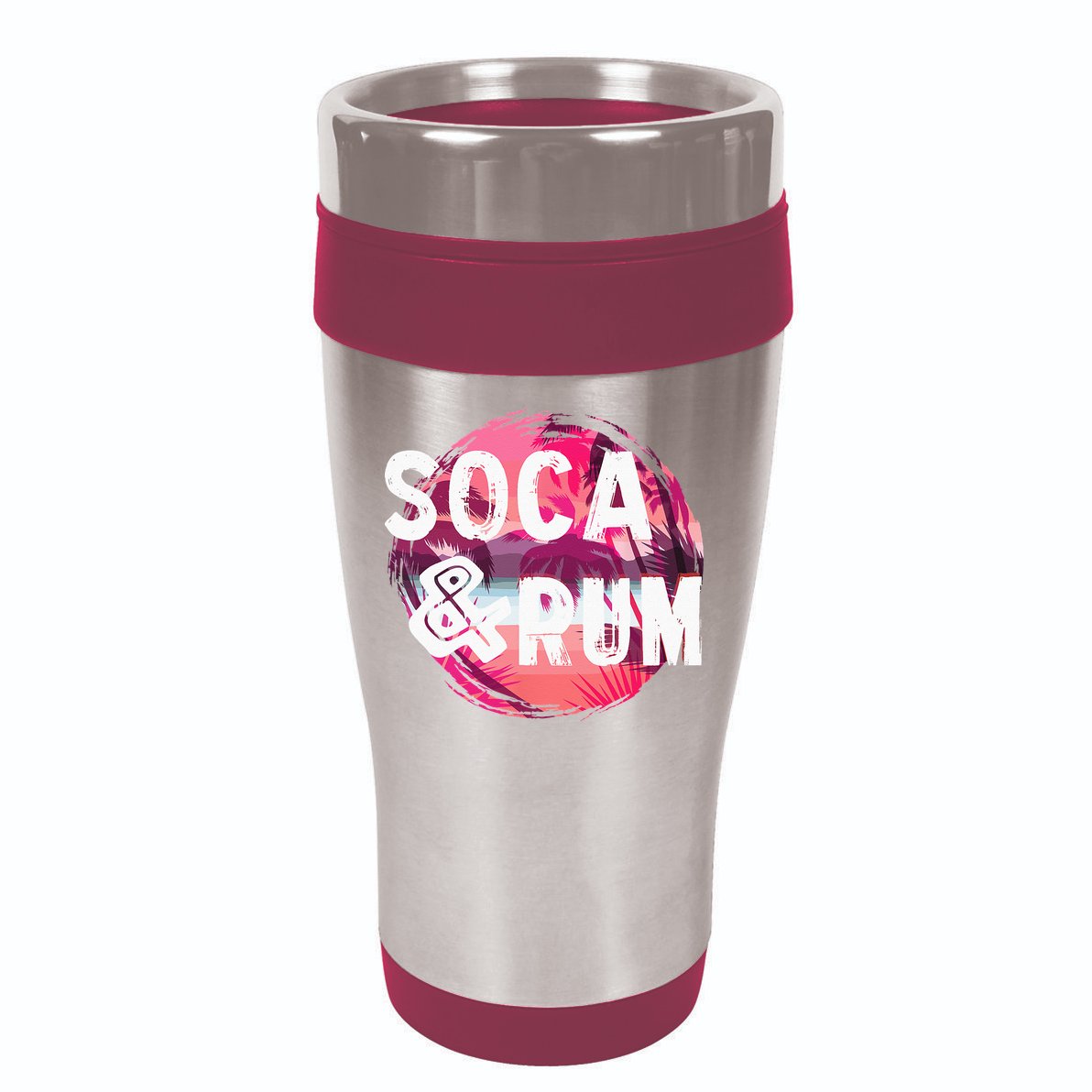 Soca And Rum Music Lover And Drinker 16oz Travel Tumbler