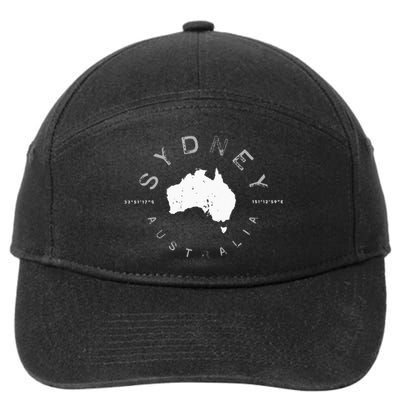 Sydney Australia Retro Vintage 7-Panel Snapback Hat