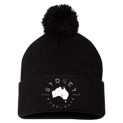 Sydney Australia Retro Vintage Pom Pom 12in Knit Beanie