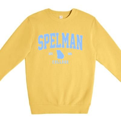 Spelman Arch Retro College Athletic Sports Outfits Premium Crewneck Sweatshirt