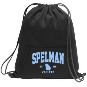 Spelman Arch Retro College Athletic Sports Outfits Sweatshirt Cinch Pack Bag