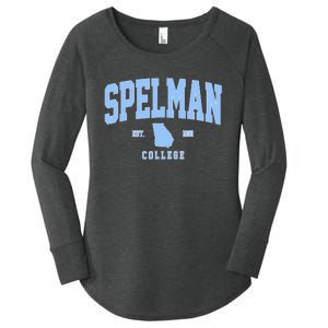 Spelman Arch Retro College Athletic Sports Outfits Women's Perfect Tri Tunic Long Sleeve Shirt