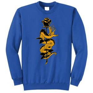 Snake And Rose Traditional Old School Tattoo Art Graphic Sweatshirt