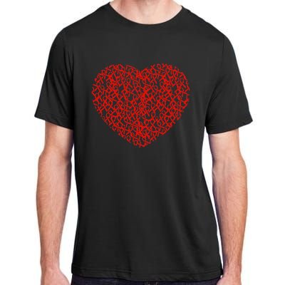 Stroke Awareness Red Ribbon Heart Support Survivor Fighter Adult ChromaSoft Performance T-Shirt