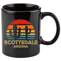 Scottsdale Arizona Retro Sunset 11oz C Handle Ceramic Mug