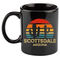 Scottsdale Arizona Retro Sunset 11oz C Handle Ceramic Mug