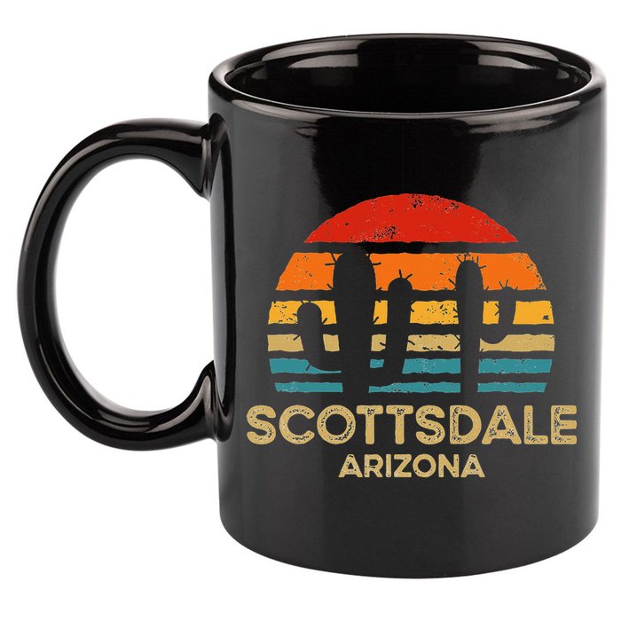 Scottsdale Arizona Retro Sunset 11oz C Handle Ceramic Mug