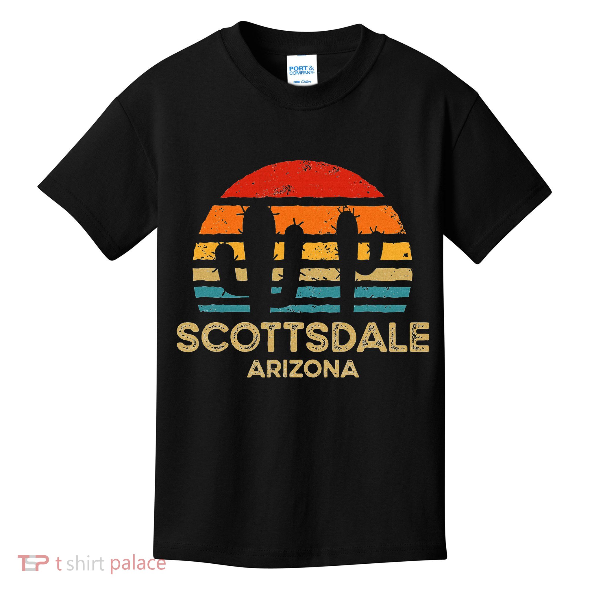Scottsdale Arizona Retro Sunset Kids T-Shirt