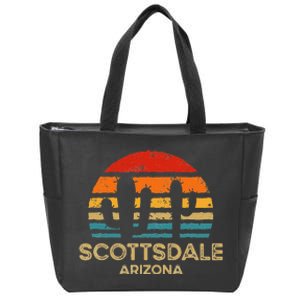 Scottsdale Arizona Retro Sunset Zip Tote Bag