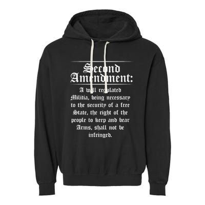 Second Amendment Rights Proud 2a Pro Gun Rights American Garment-Dyed Fleece Hoodie