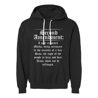 Second Amendment Rights Proud 2a Pro Gun Rights American Garment-Dyed Fleece Hoodie