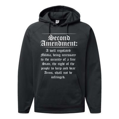 Second Amendment Rights Proud 2a Pro Gun Rights American Performance Fleece Hoodie