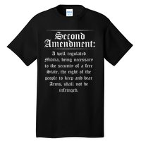 Second Amendment Rights Proud 2a Pro Gun Rights American Tall T-Shirt