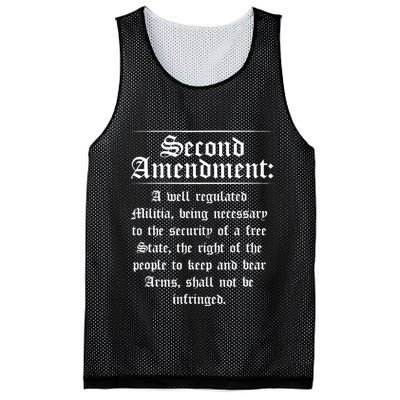 Second Amendment Rights Proud 2a Pro Gun Rights American Mesh Reversible Basketball Jersey Tank