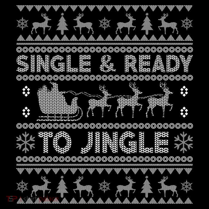 Single And Ready To Jingle Funny Ugly Christmas Sweater Sustainable Bucket Hat
