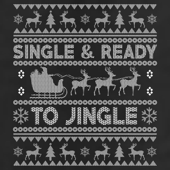 Single And Ready To Jingle Funny Ugly Christmas Sweater Beanie