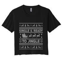 Single And Ready To Jingle Funny Ugly Christmas Sweater Crop Top