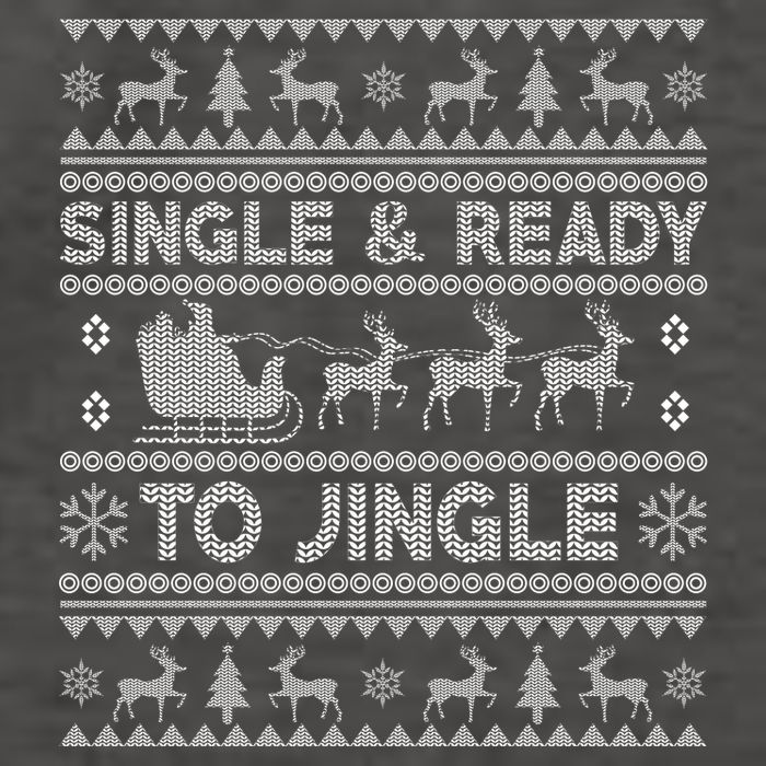 Single And Ready To Jingle Funny Ugly Christmas Sweater Vector Backpack