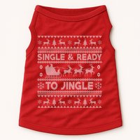 Single And Ready To Jingle Funny Ugly Christmas Sweater Doggie Tank