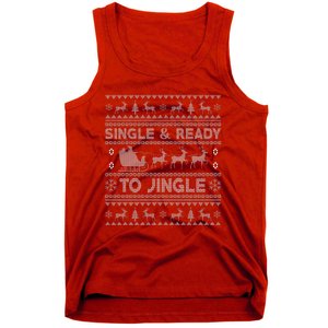 Single And Ready To Jingle Funny Ugly Christmas Sweater Tank Top