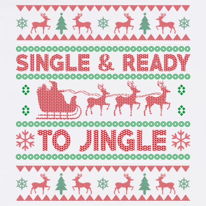 Single And Ready To Jingle Funny Ugly Christmas Sweater Garment-Dyed Sweatshirt