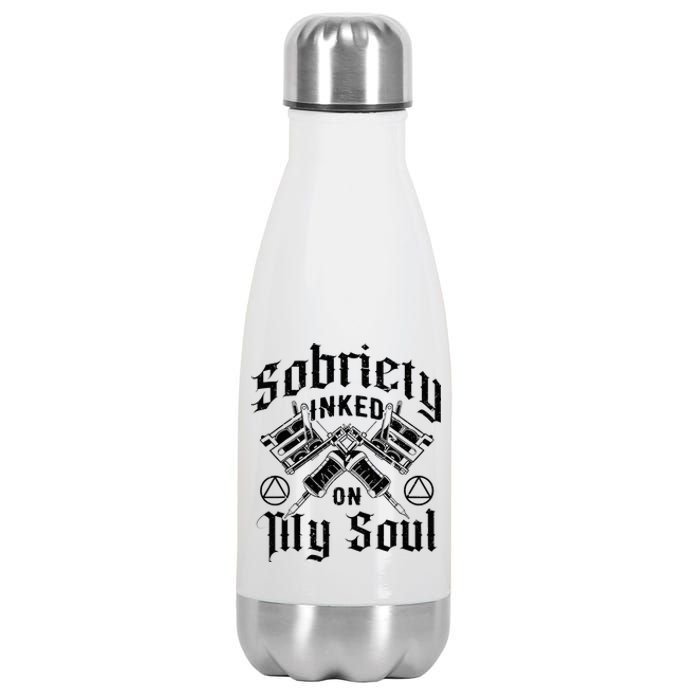 Sobriety Addiction Recovery Alcoholic Sober Living Stainless Steel Insulated Water Bottle