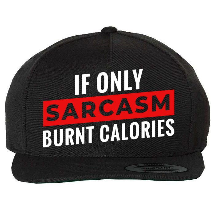 Sarcasm Burnt Calories Wool Snapback Cap