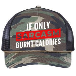 Sarcasm Burnt Calories Retro Rope Trucker Hat Cap