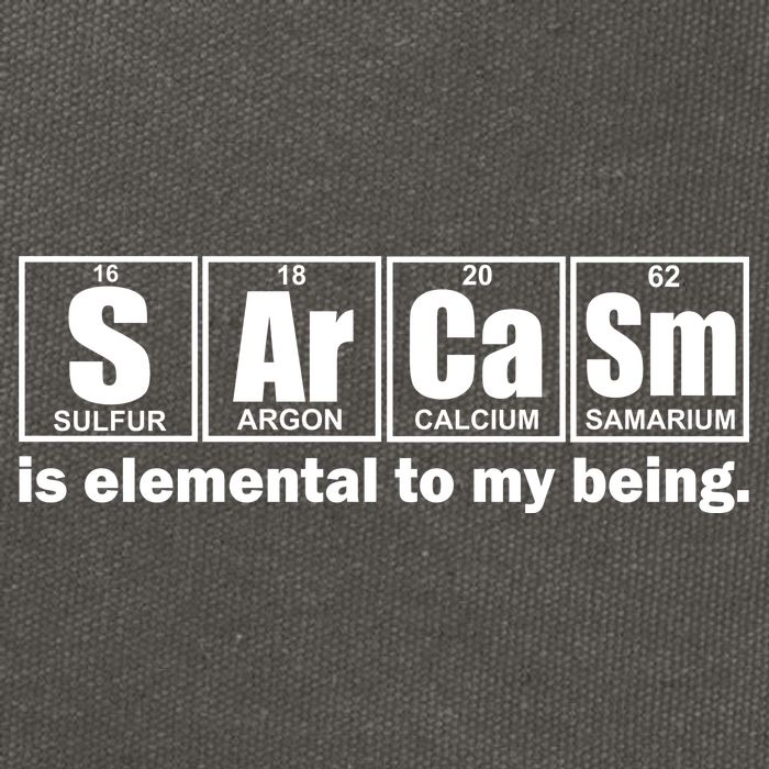 Sarcasm Is Elemental To My Being Cotton Canvas Backpack